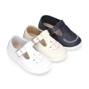 Little Washable leather sandal shoes with ANCHOR design.