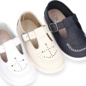 Little Washable leather sandal shoes with ANCHOR design.