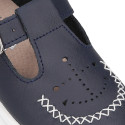 Little Washable leather sandal shoes with ANCHOR design.
