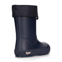 Kids Rain boots respectful model of Igor shoes with adjustable neck in navy blue color.