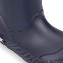 Kids Rain boots respectful model of Igor shoes with adjustable neck in navy blue color.