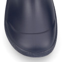 Kids Rain boots respectful model of Igor shoes with adjustable neck in navy blue color.