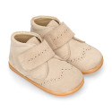 BLANDITOS kids bootie to dress laceless in soft suede leather.