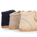 BLANDITOS kids bootie to dress laceless in soft suede leather.