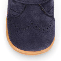 BLANDITOS kids bootie to dress laceless in soft suede leather.