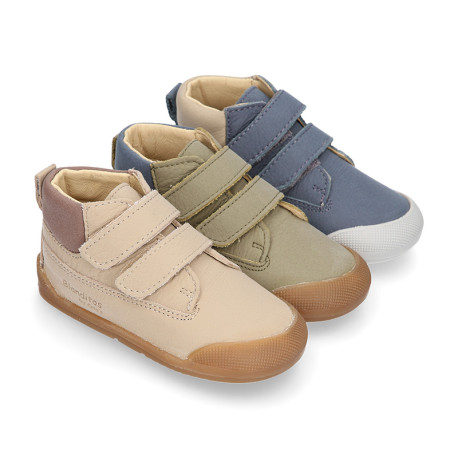 BLANDITOS by Crio´s kids sneakers bootie style laceless in leather.