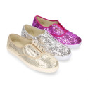 New Cotton canvas Bamba shoes with SEQUINS design.