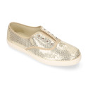 New Cotton canvas Bamba shoes with SEQUINS design.