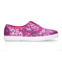 New Cotton canvas Bamba shoes with SEQUINS design.