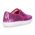 New Cotton canvas Bamba shoes with SEQUINS design.