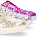 New Cotton canvas Bamba shoes with SEQUINS design.