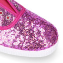 New Cotton canvas Bamba shoes with SEQUINS design.
