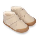 BLANDITOS kids bootie laceless in leather with warm lining.