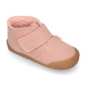 BLANDITOS kids bootie laceless in leather with warm lining.