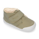 BLANDITOS kids bootie laceless in leather with warm lining.