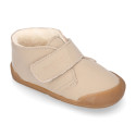 BLANDITOS kids bootie laceless in leather with warm lining.