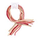 Pack of six earth colored wool laces for girl's hair.