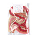 Pack of six earth colored wool laces for girl's hair.
