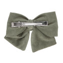 Cotton corduroy Hair Bow for girl's with clip matching with Condor colors.