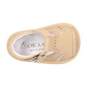 Soft Nappa leather sandals with buckle fastening for baby boys.