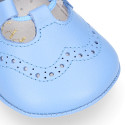 Soft Nappa leather English Style shoes for baby.