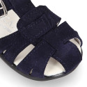 New suede leather sandals for little boys.