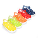 Tennis style kids jelly shoes for the Beach and Pool.