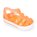 Tennis style kids jelly shoes for the Beach and Pool.