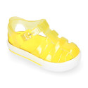 Tennis style kids jelly shoes for the Beach and Pool.