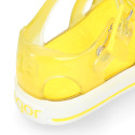 Tennis style kids jelly shoes for the Beach and Pool.