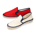 New Classic Combined cotton canvas espadrille shoes.