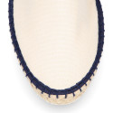 New Classic Combined cotton canvas espadrille shoes.