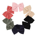 Cotton corduroy Hair Bow for girl's with clip matching with Condor colors.