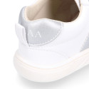 Okaa Flex respectful Kids Sneaker shoes in seasonal colors.