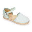 Plumeti linen canvas girl espadrille shoes for ceremony.