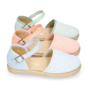 Plumeti linen canvas girl espadrille shoes for ceremony.