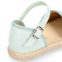 Plumeti linen canvas girl espadrille shoes for ceremony.