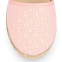 Plumeti linen canvas girl espadrille shoes for ceremony.