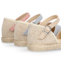 Suede leather girl espadrille shoes.