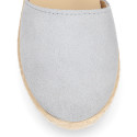 Suede leather girl espadrille shoes.