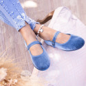 VELVET stylized Girl Mary Jane shoes with buckle fastening.