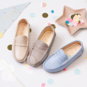 EXTRA SOFT nappa leather Kids moccasin shoes with detail mask.