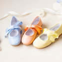 Extra soft nappa leather little girl Mary Jane shoes angel style in TRENDY colors.