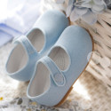 CEREMONY LINEN Little Girl Mary Jane shoes in pastel colors.