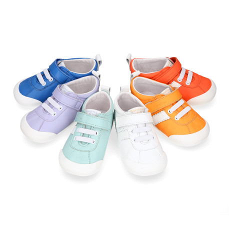 BLANDITOS by Crio´s kids sneakers with elastic lace and hook-and-loop strap closure.