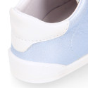 BLANDITOS kids sneakers laceless in laminated nappa leather.