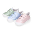 BLANDITOS kids sneakers laceless in laminated nappa leather.