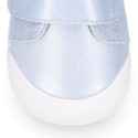 BLANDITOS kids sneakers laceless in laminated nappa leather.