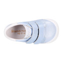 BLANDITOS kids sneakers laceless in laminated nappa leather.