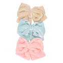 Pastel colors Velvet hair Bow for girl's with clip matching with our Velvet Mary Janes.